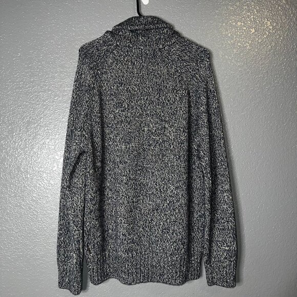 Marshall Artist Gray Knit Zip Sweater Men’s Large Modern Tailoring Cardigan - Picture 3 of 10